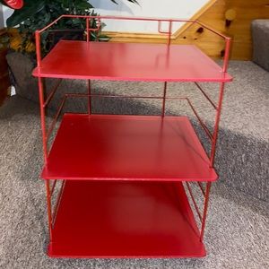 ❤️NWOT 3 Tier Sturdy Adjustable Wood/Steel Rack